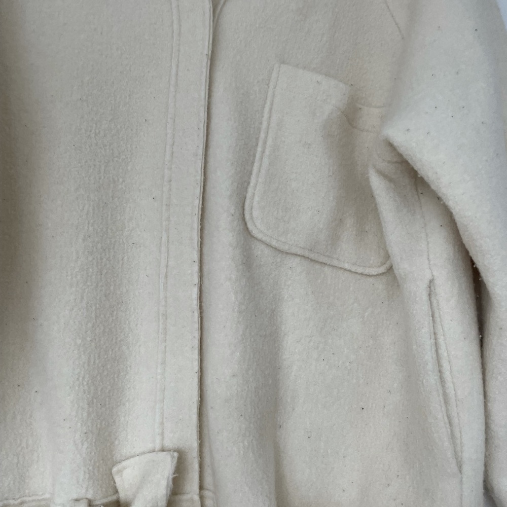 ❌SOLD❌Anine Bing Jaden Shacket Ivory Tie Jacket Oversized - Picture 10 of 14